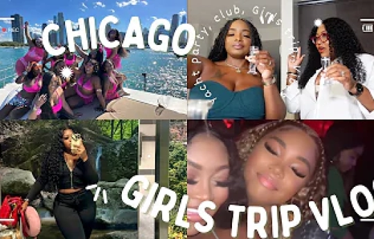 Girls Trip CHICAGO Travel VLOG | All Pink Yacht Party • YouTube Friends • Club | LeeLeeUrstrulee