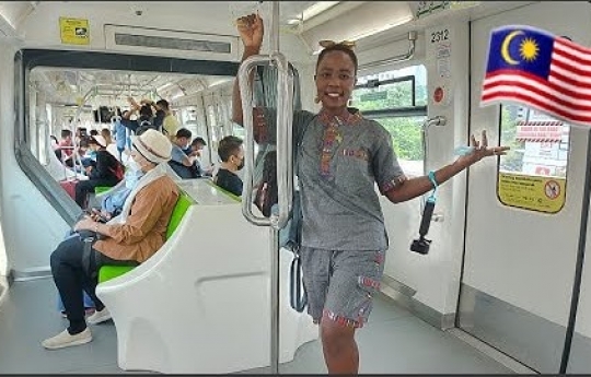 Black Girl Trying Malaysia's Fastest Train For The First Time