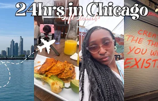 Travel Vlog: 24hrs In Chicago| Trying New Food, Navy Pier, Black Boy Art Show & More! *Soft Launch*